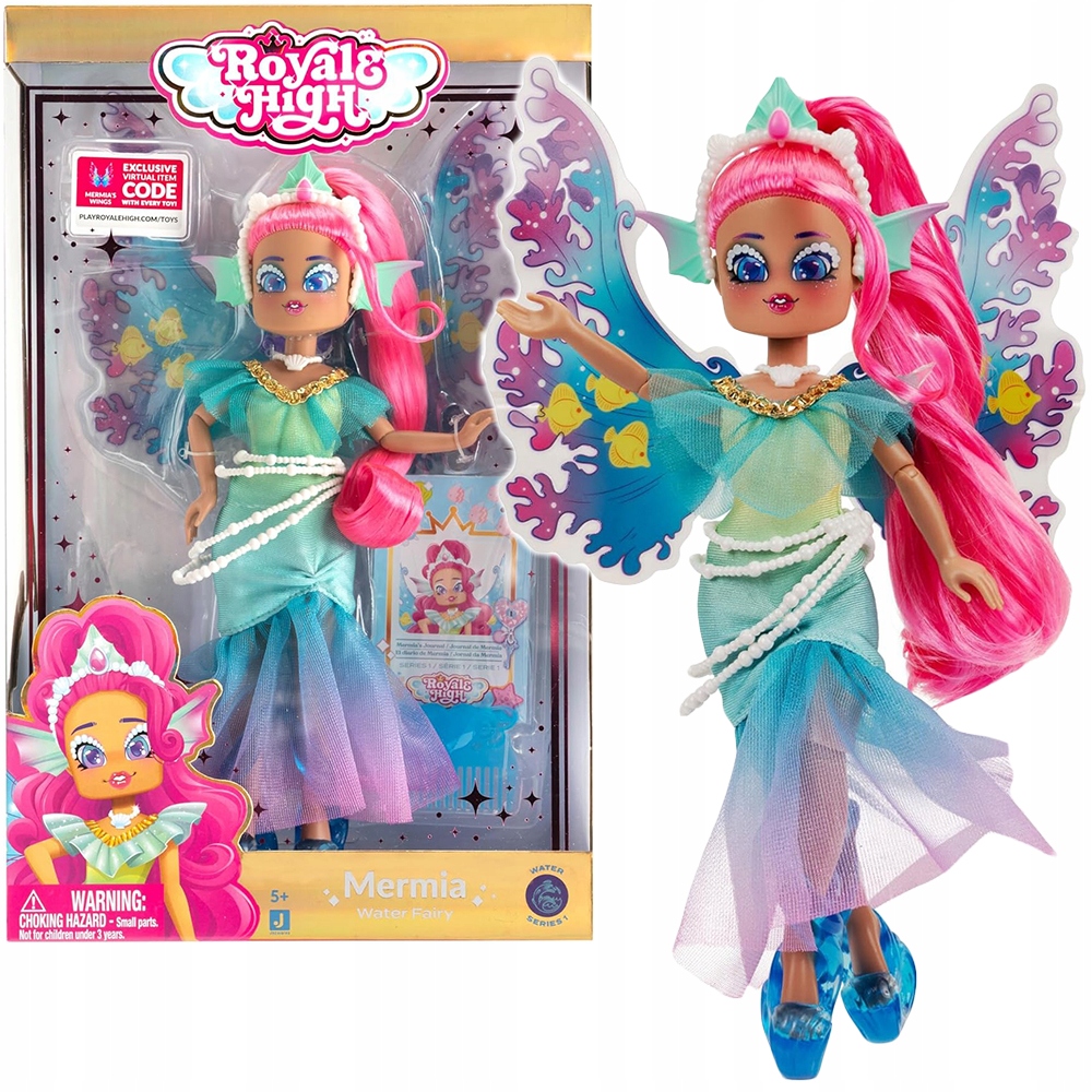 Royale High Panenka Mermia Water Fairy Originální Figurka Roblox