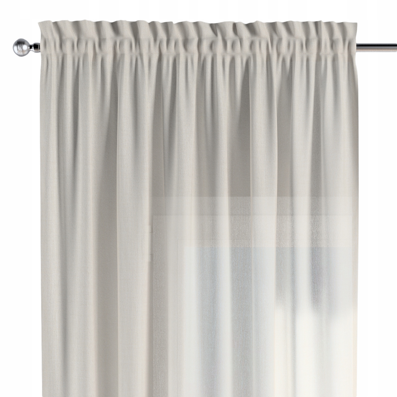 Záves na kanáli s ofinou 1 ks 140x260 cm biely