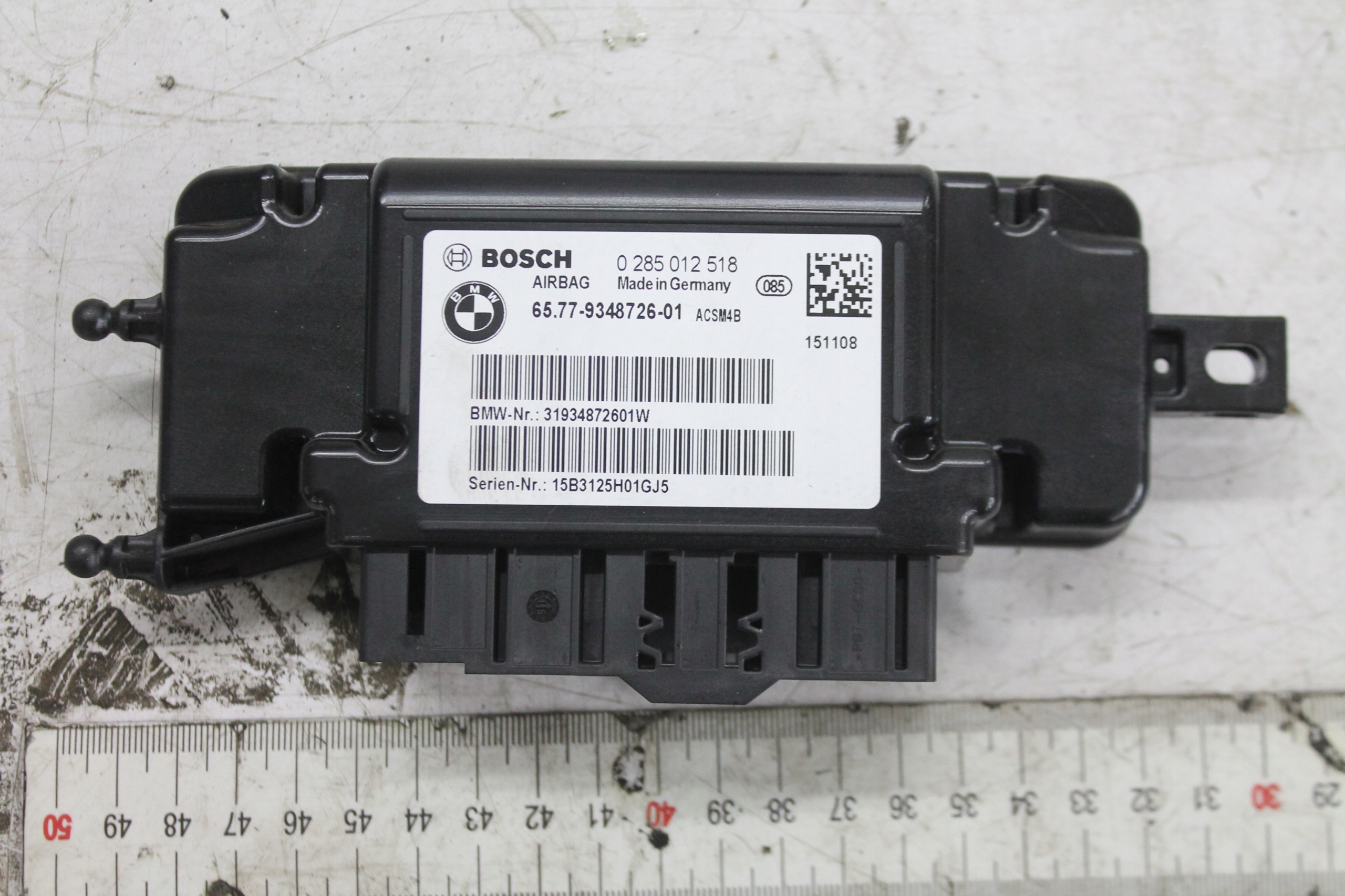 modulo SENSOR airbag 9348726 BMW F20 F21 11-19