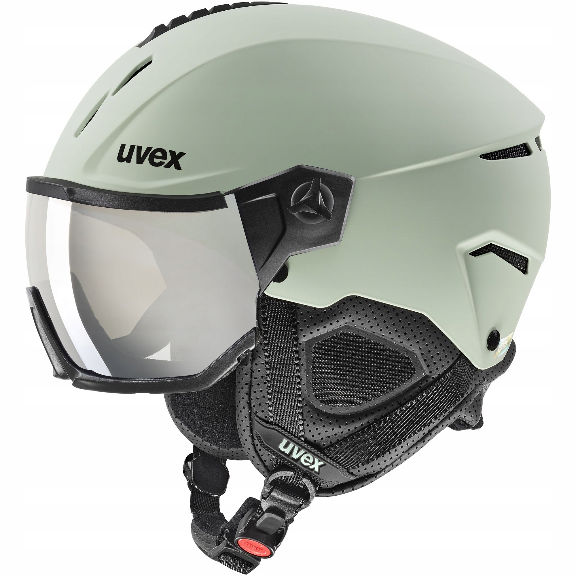 Lyžařská přilba Uvex Instinct Visor Oxid Green Mat L 59-61cm