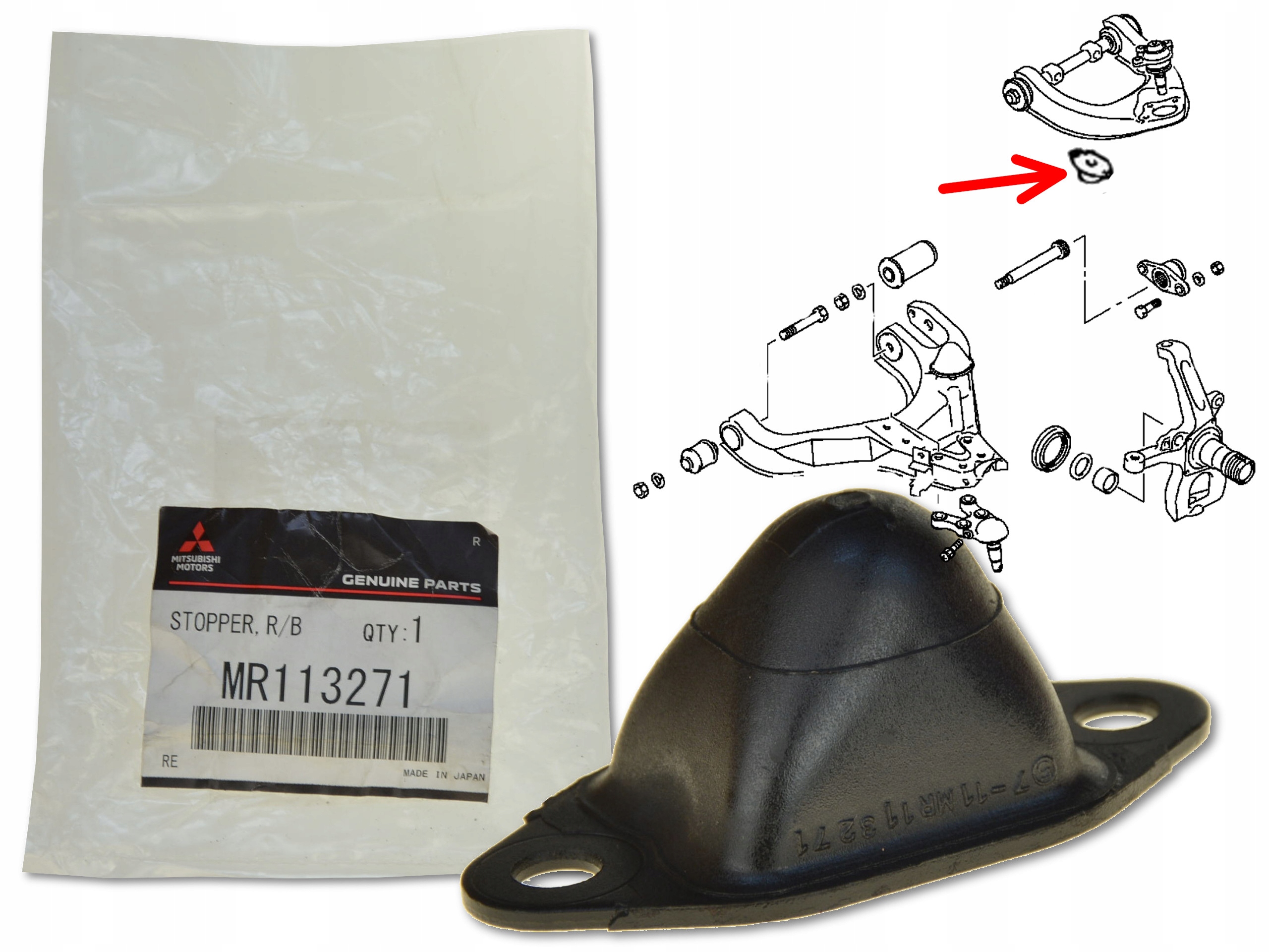 

Mitsubishi Pajero II 91-04 Odbój Odbojnik Wahacza