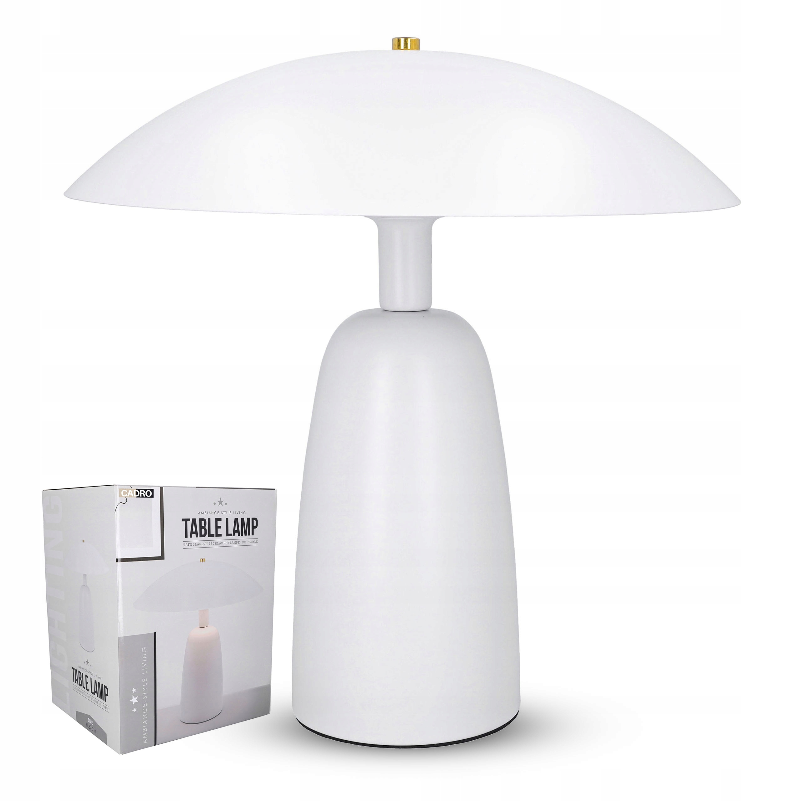Noční lampa do ložnice s bílým stínítkem, 36 cm, vhodná pro kontakt