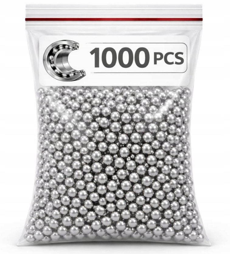 Ocelové ložiskové kuličky Ø 9.5 mm G1000 – vhodné i do praku 1000 ks