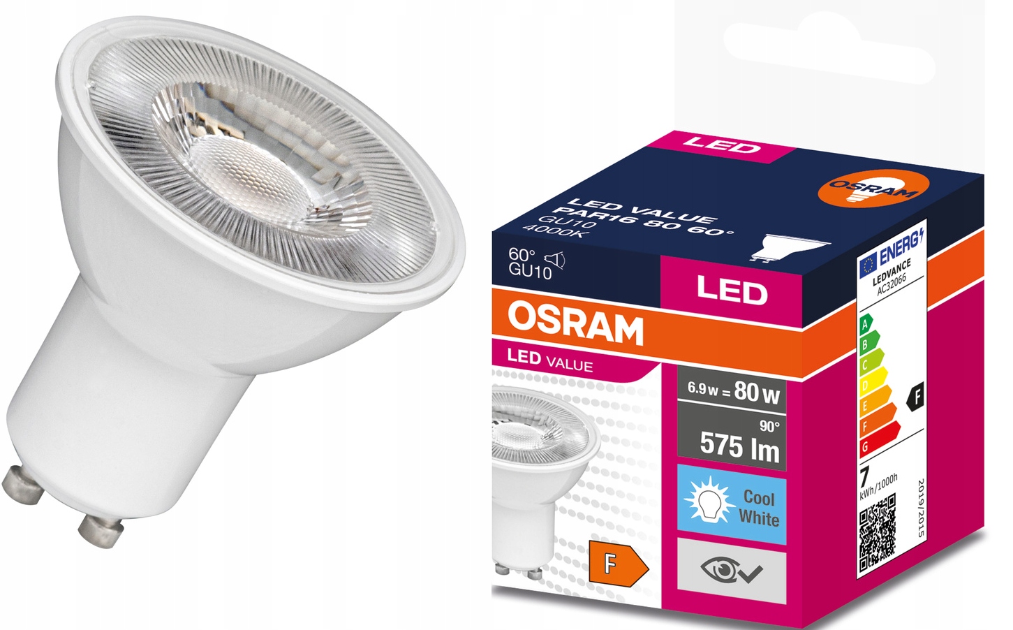 

Żarówka Led GU10 6,9W 4000K 575lm 60st Osram