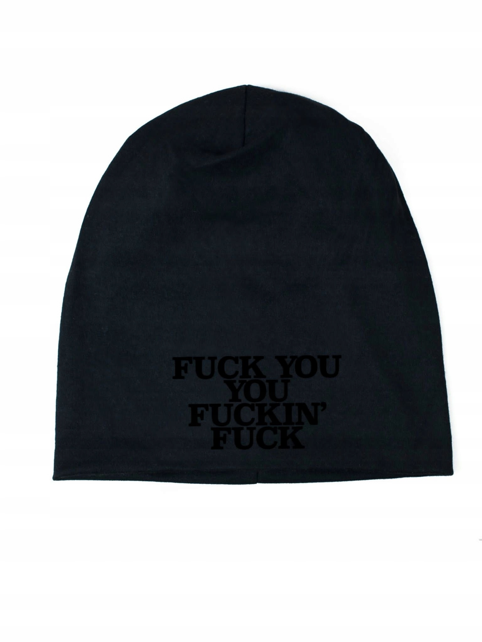

Czapka Czarna Oversize Smerfetka Beanie Fuck