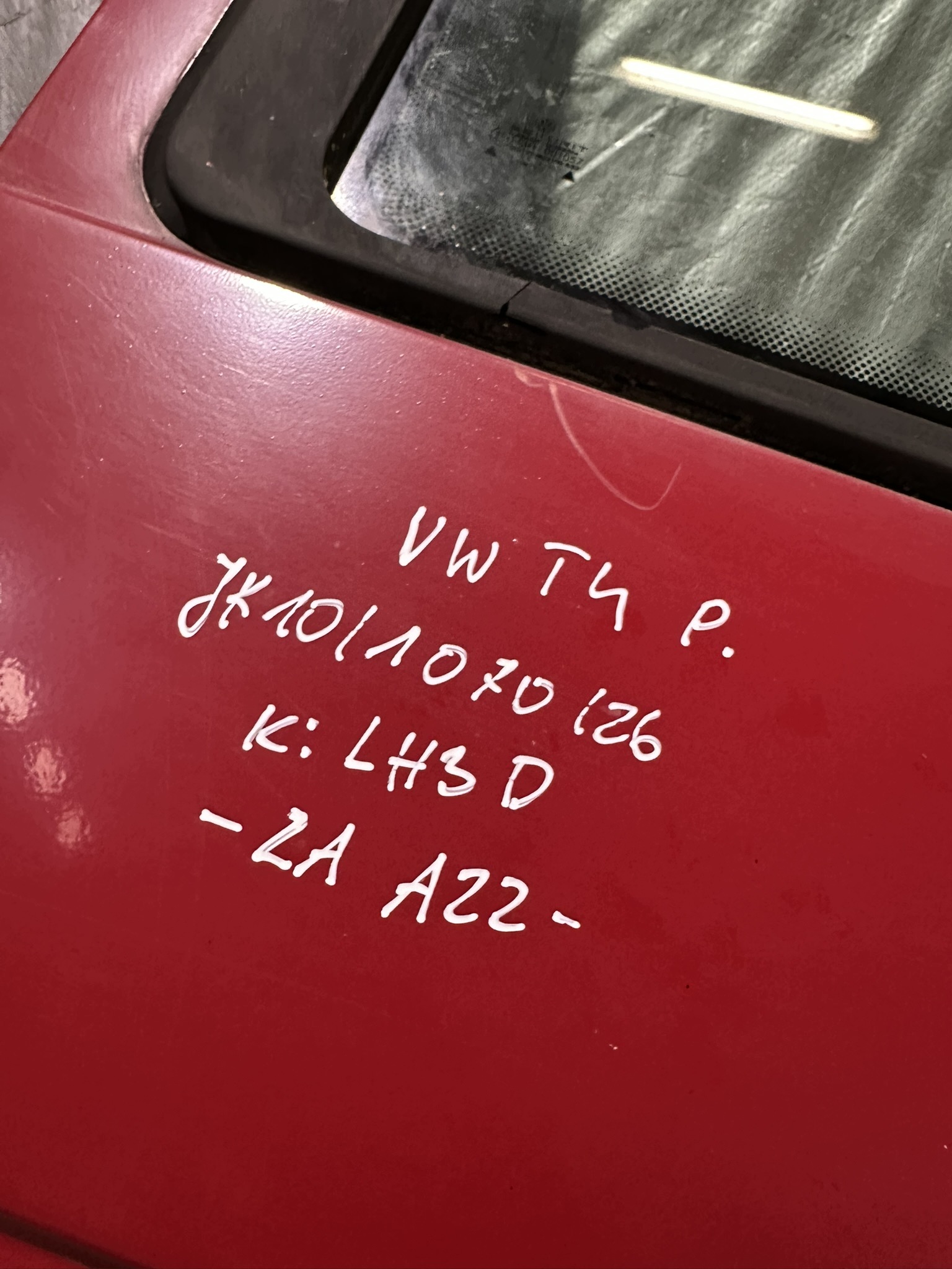 tür rechts schiebe seitlich VOLKSWAGEN VW TRANSPORTER T4 LH3D