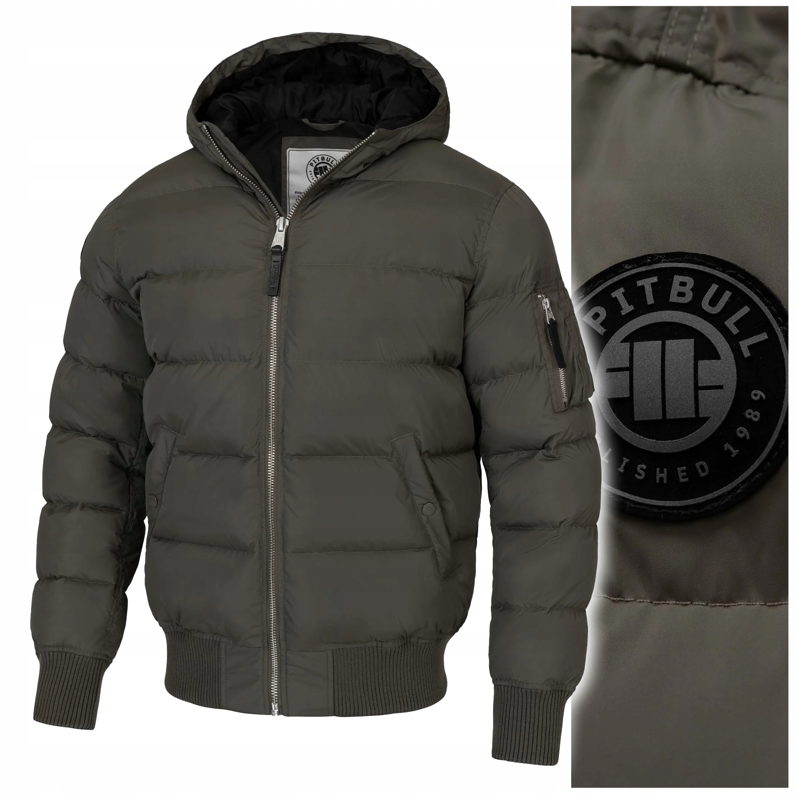Pánská Zimní bunda s kapucí Pit Bull "gopher" vel. 3XL olivová
