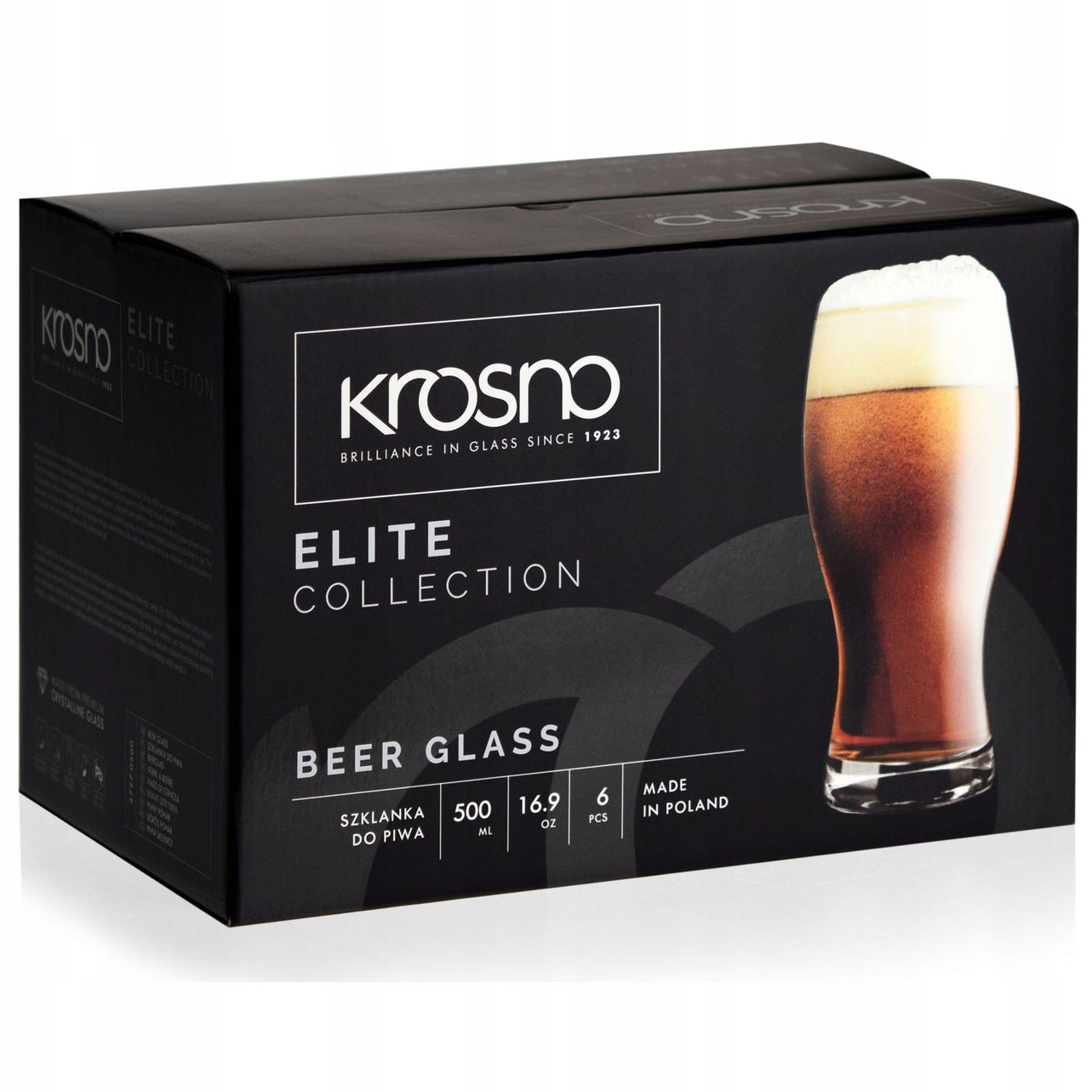 

Szklanki kufle do piwa ciemnego Krosno Elite 500ml