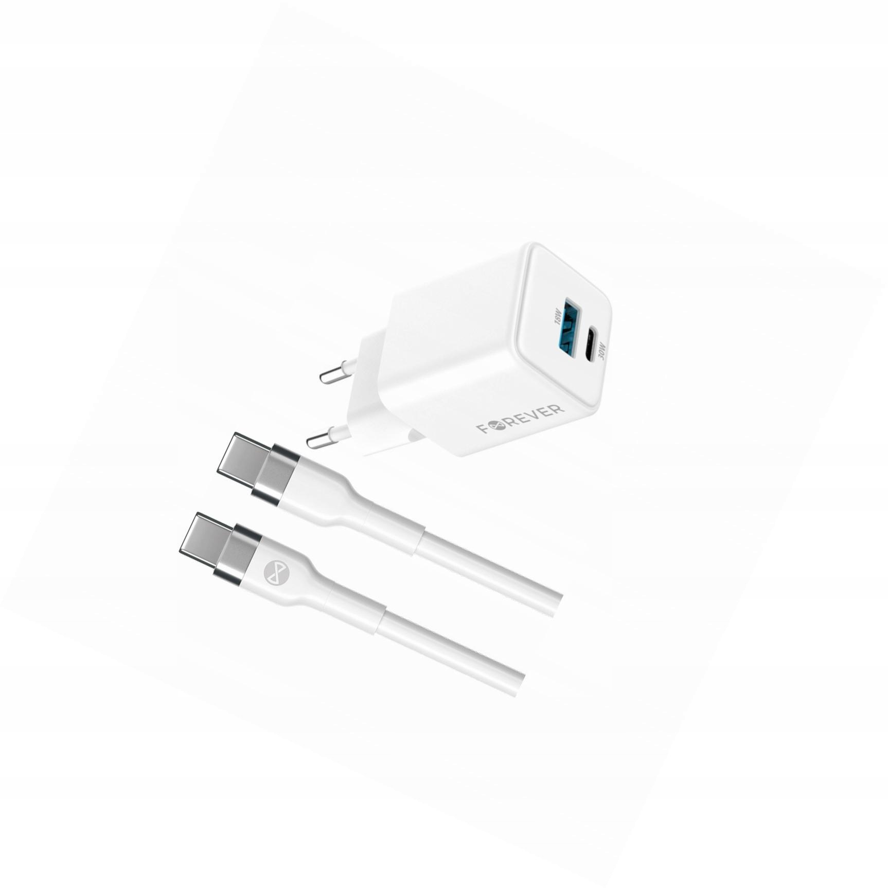 Szybka ładowarka GaN 30W Usb i Usb-c z kablem do Motorola Moto G7 Power