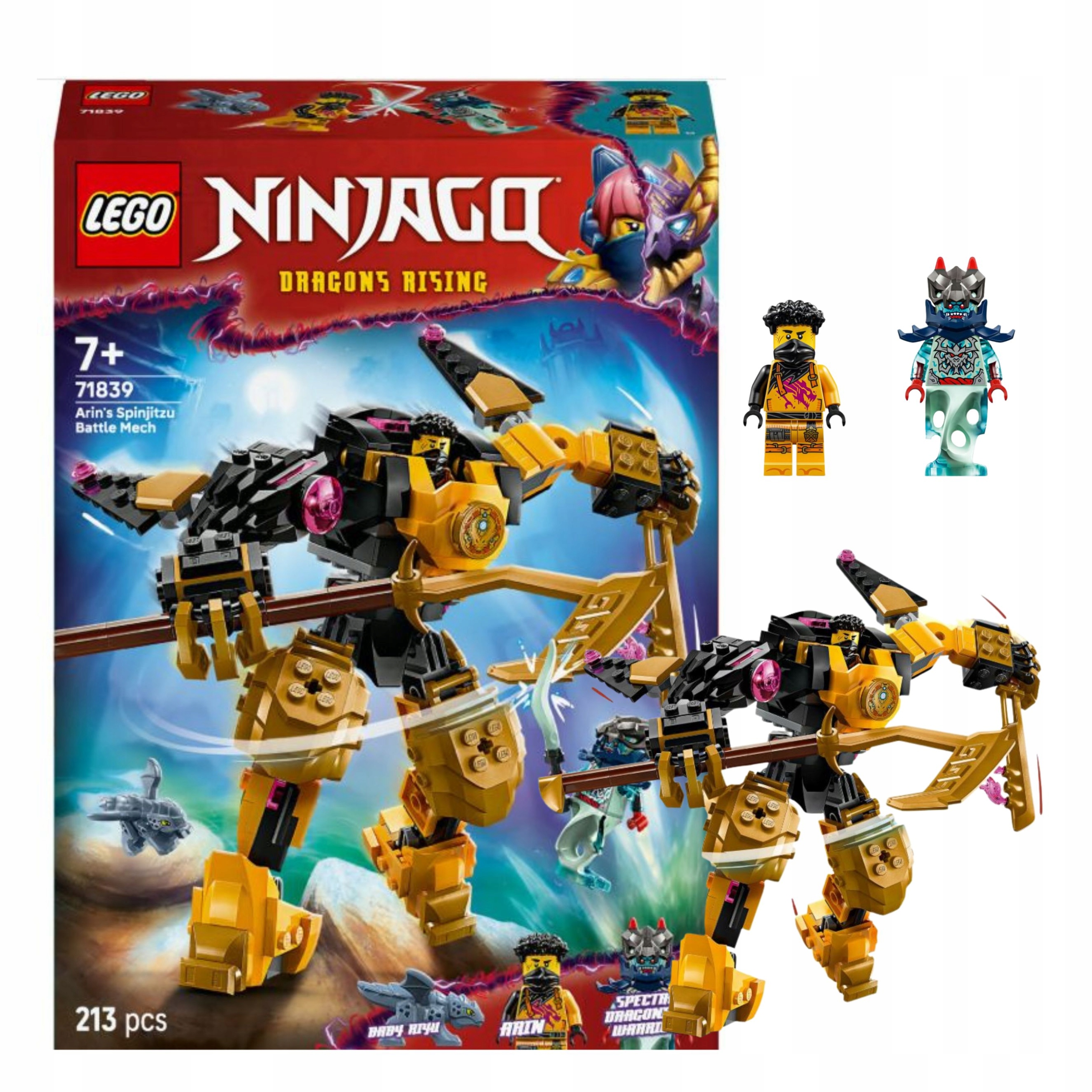 Lego Ninjago 71839 Bojový mech Spinjitzu Arina Kreativní sada 2 figurky