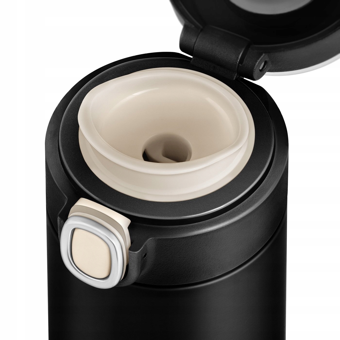 KUBEK TERMICZNY TERMOS WYŚWIETLACZ TEMPERATURY LCD USTNIK 420ML Model CZARNY