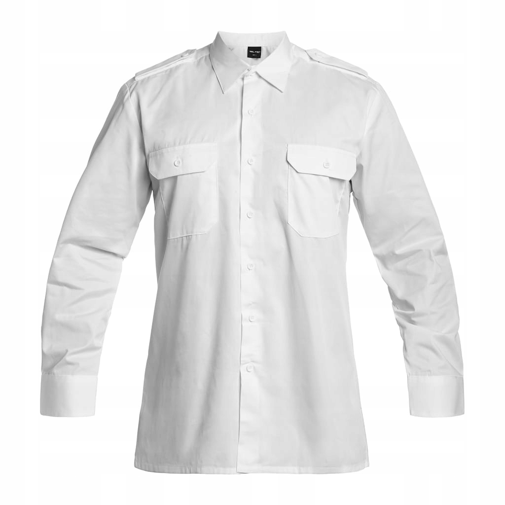 Koszula Taktyczna z pagonami Mil-Tec Service Long Sleeve Shirt White L