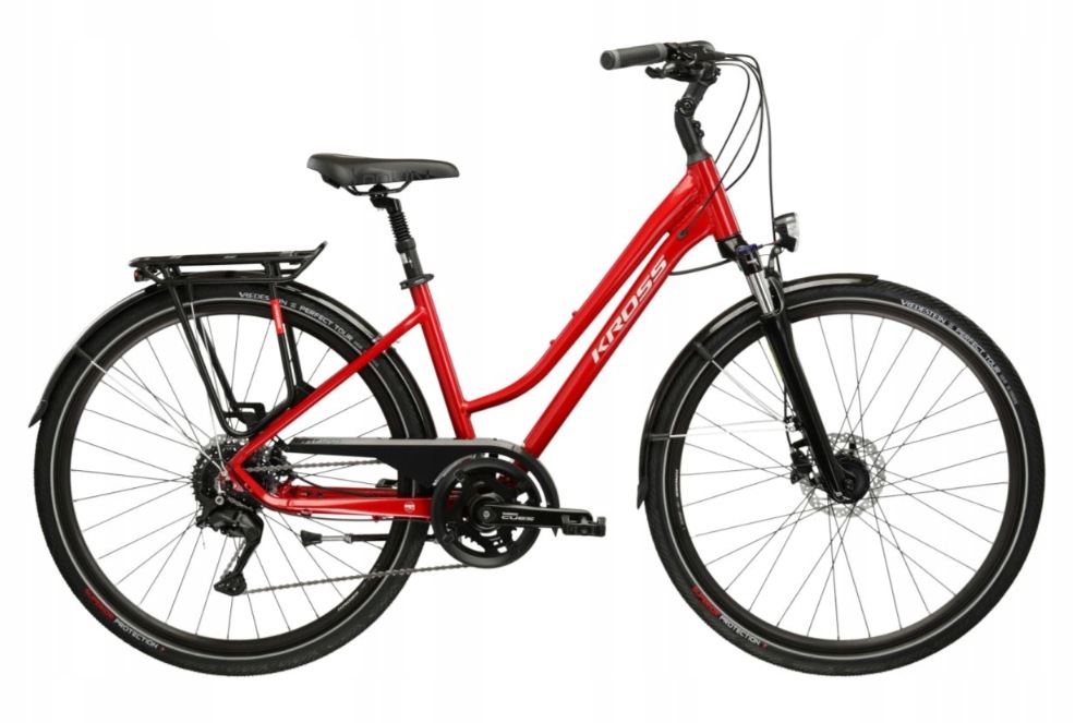 Rower trekkingowy Kross Trans 5.0 czerwony/srebrny 2026