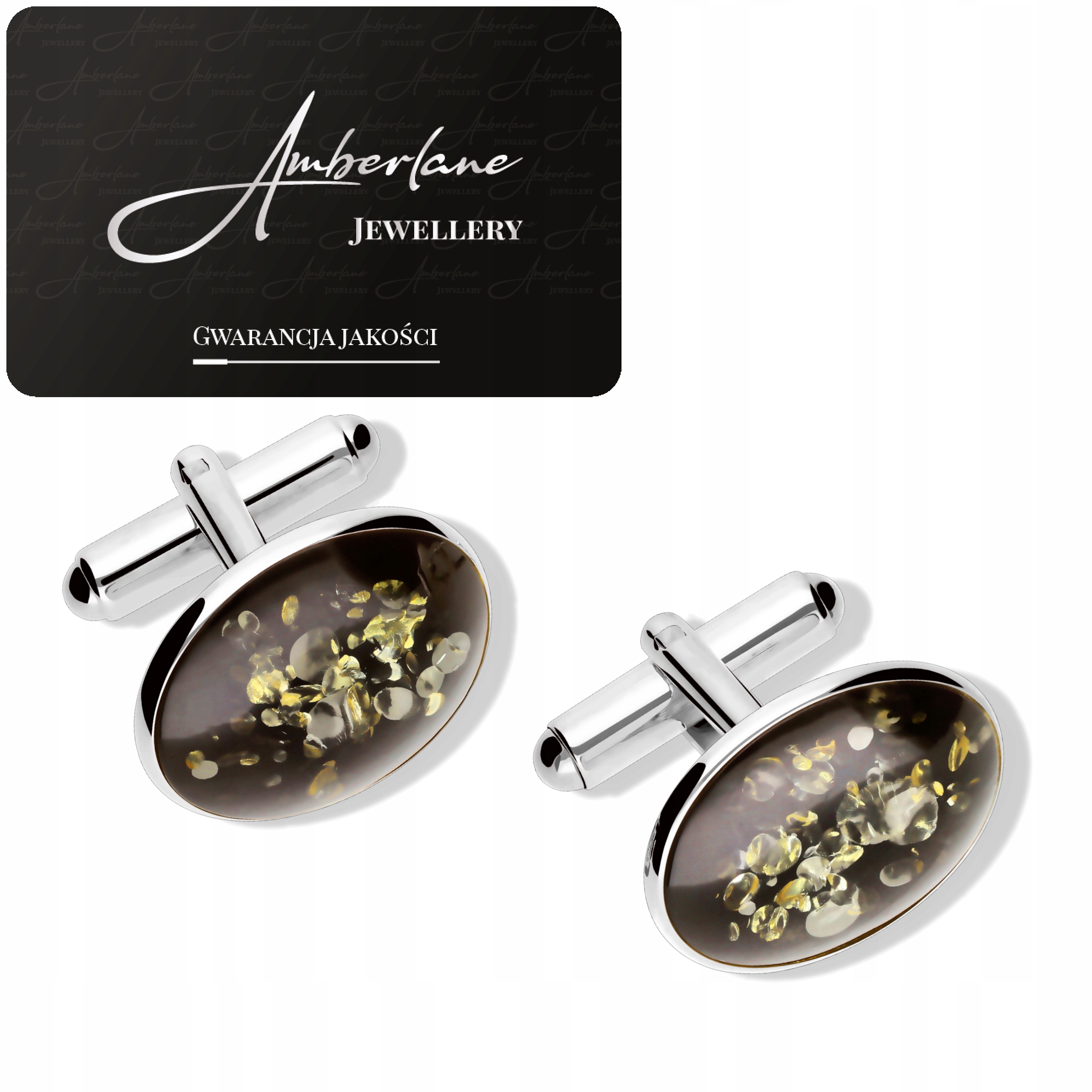 Stříbrné Manžetové Knoflíčky S Jantarem, zelené*elegantní pánský doplněk