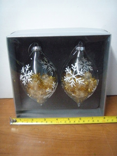 bombki szklane 2szt.  sopel 13cm   | 3787,3679 — 4