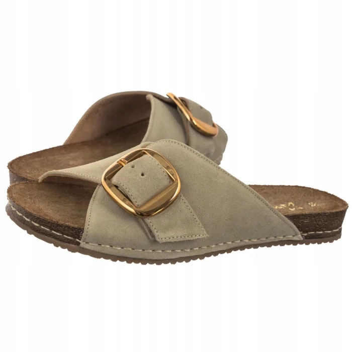 Kožené boty Dámské Nazouváky Maciejka Pistáciové 07000-22/00-5 Zelené