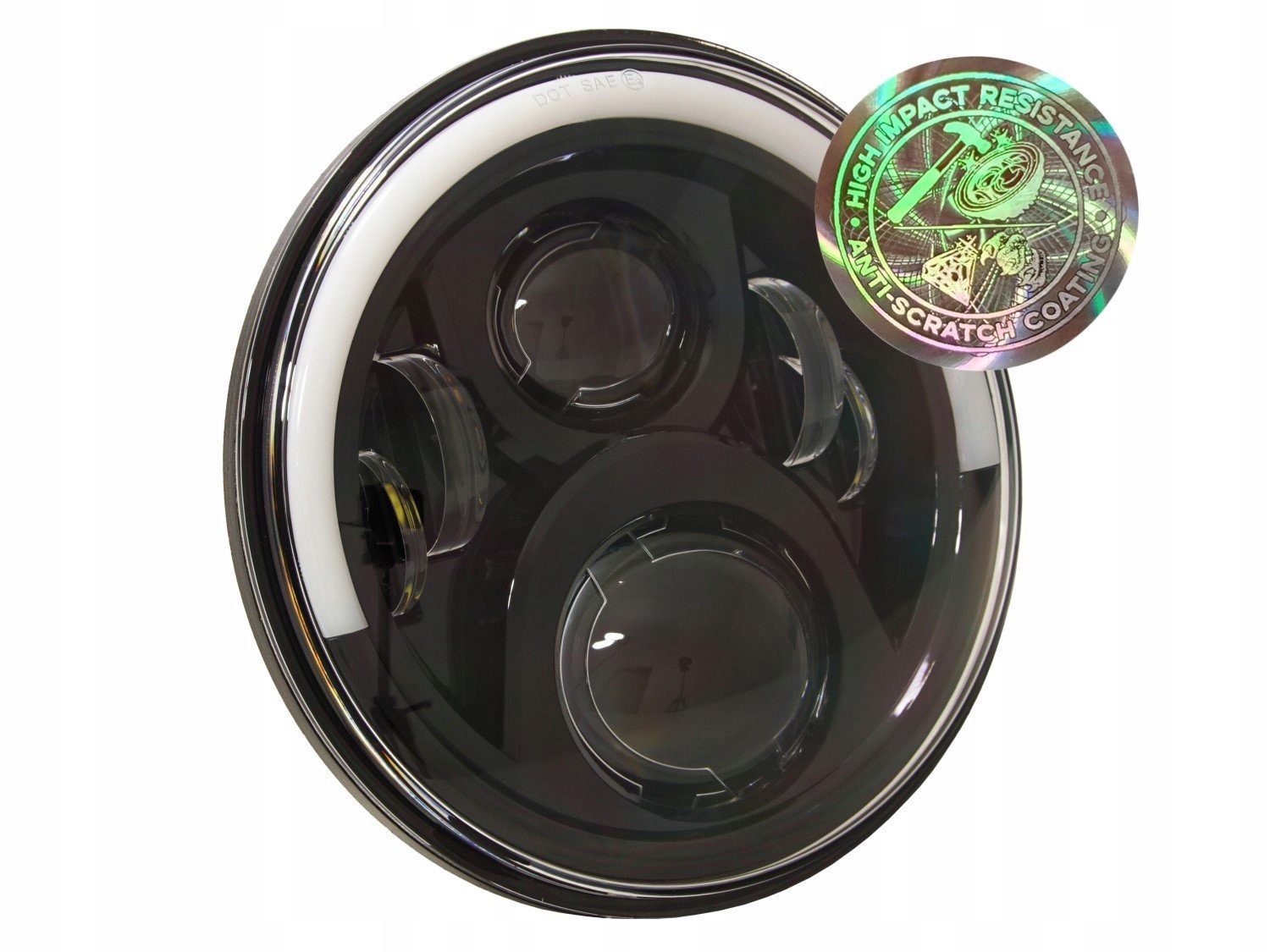 lampa LED DRL chipy OSRAM 7 cali reflektor czarny Numer katalogowy części LED-OSRAM-71B-DRL-3-AS