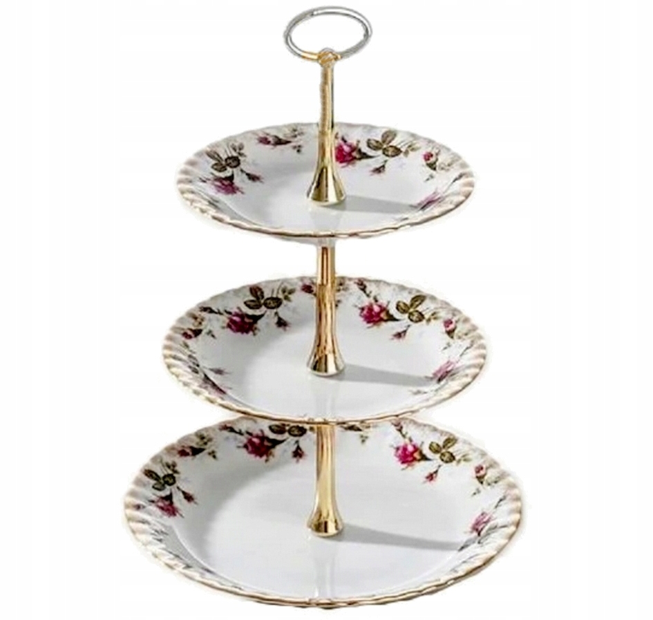 B013 ETAŻERKA IWONA PFP CHODZIEŻ PORCELANA RÓŻA