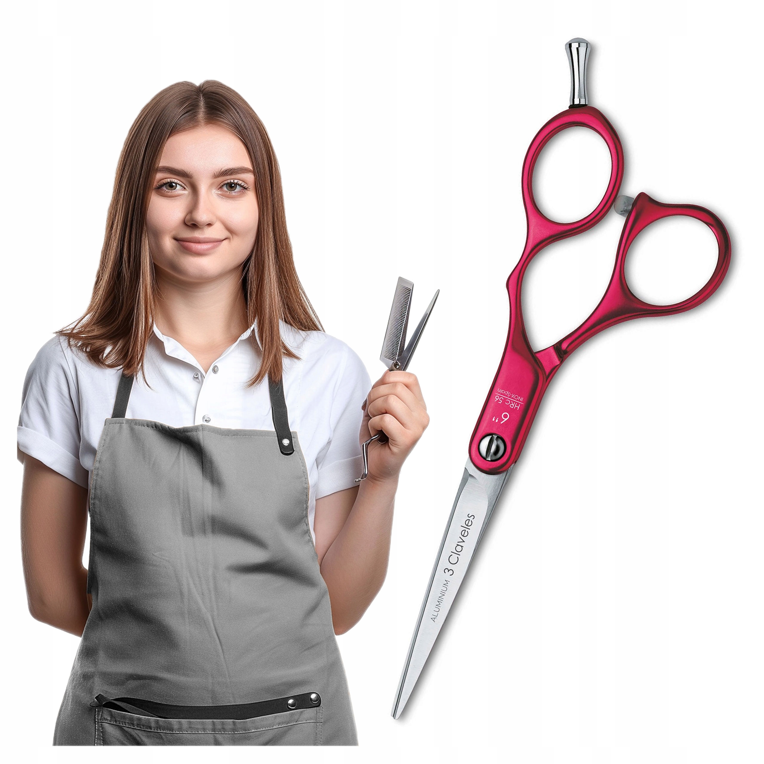 Nůžky na stříhání vlasů Koncovky Kadeřnické Hřívy Lehké 6"