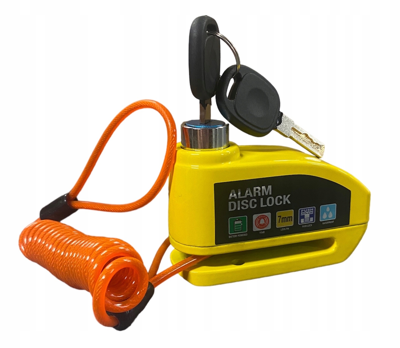 BLOKADA TARCZY Z ALARMEM DISC LOCK MOCNA 110db ROWER SKUTER