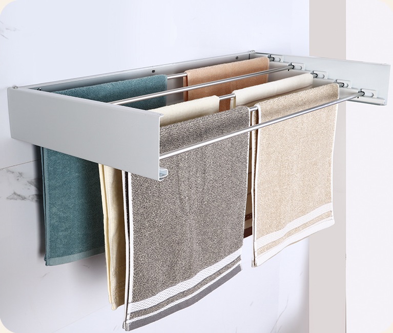 Suszarka Ścienna Rozkładana Na Pranie Biała 80cm