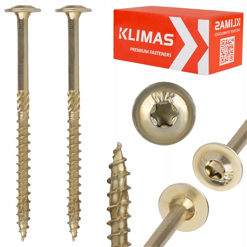 Tesařské Vruty 50 kusů , s podložkovou hlavou