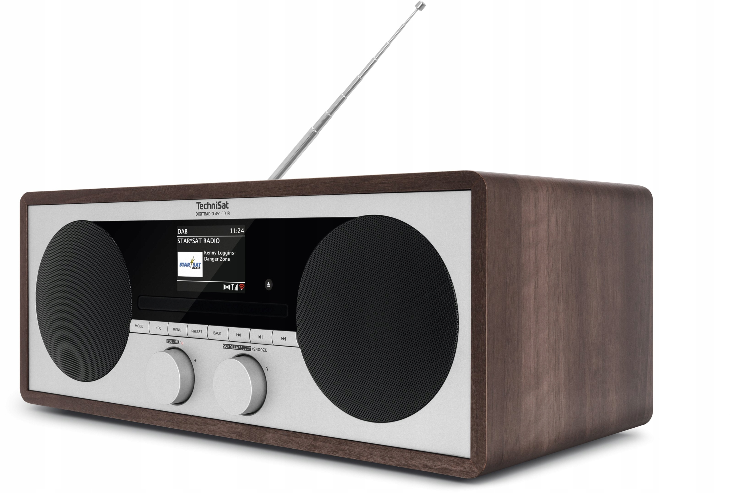 Radio DAB+ Internetowe TechniSat 451 CD IR Drewno Pilot tak