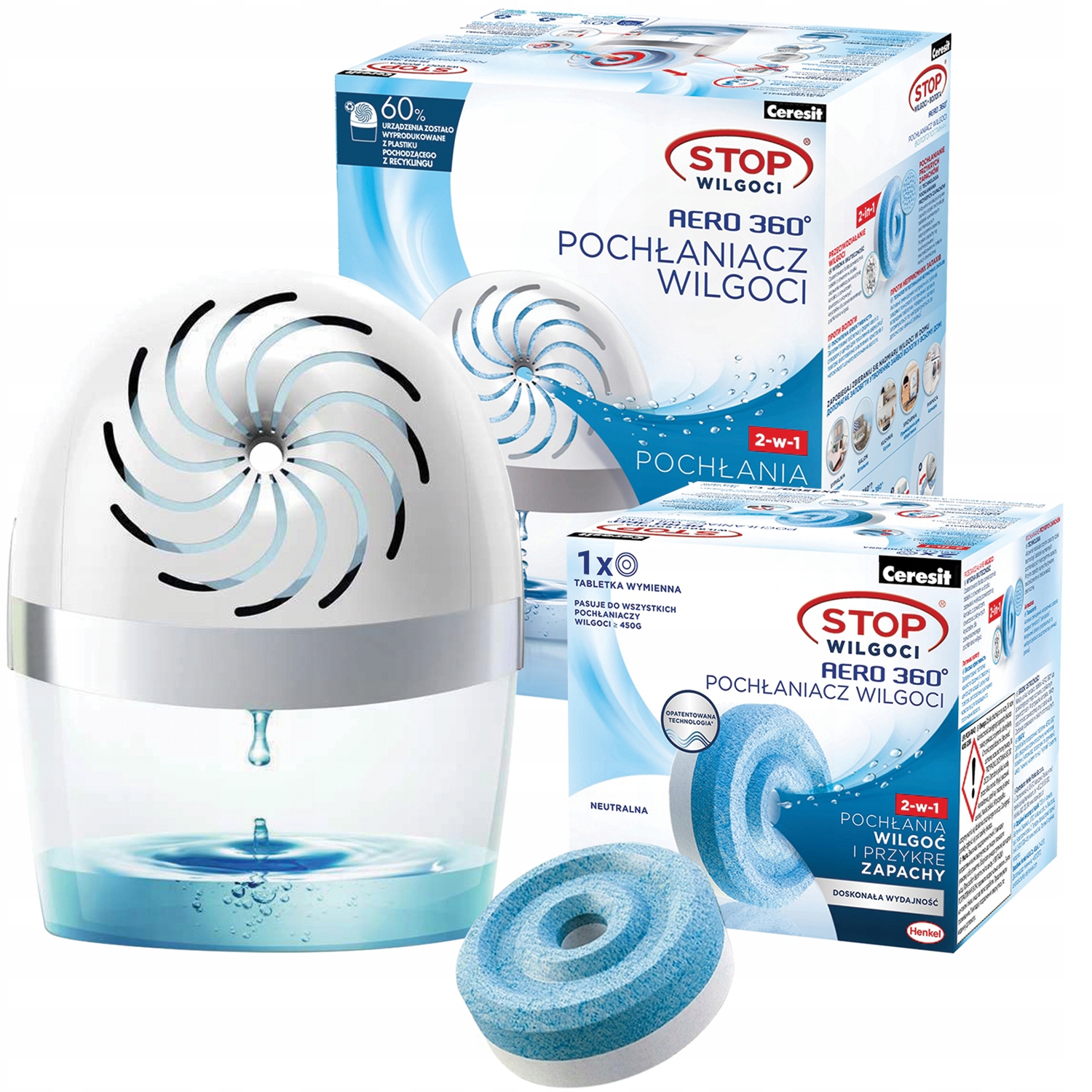 

Ceresit Aero 360 Pochłaniacz Wilgoci Biały Wkład
