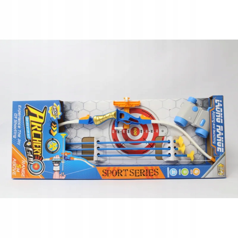 Łuk ze strzałkami i lornetką