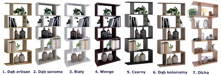 REGAŁ STOJĄCY MŁODZIEŻOWY SKANDYNAWSKI NOWOCZESNY Wysokość mebla 176 cm