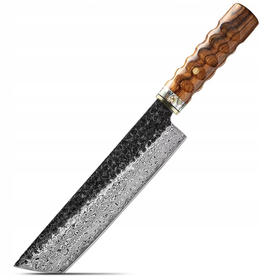 Damaškový kuchynský nôž Kenichi Nakiri/Hnedá KP-37348