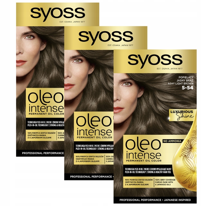 Syoss Oleo Barva Intense 5-54 popelavě světle hnědá