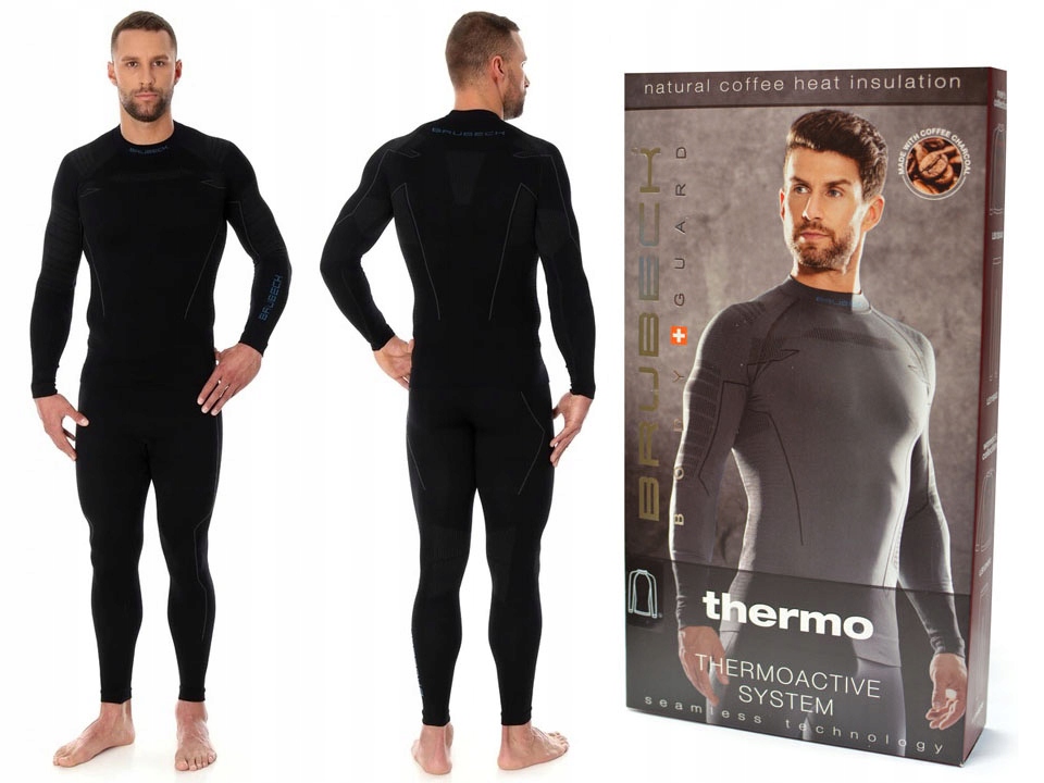 Bielizna Termoaktywna Męska Brubeck Thermo S Black