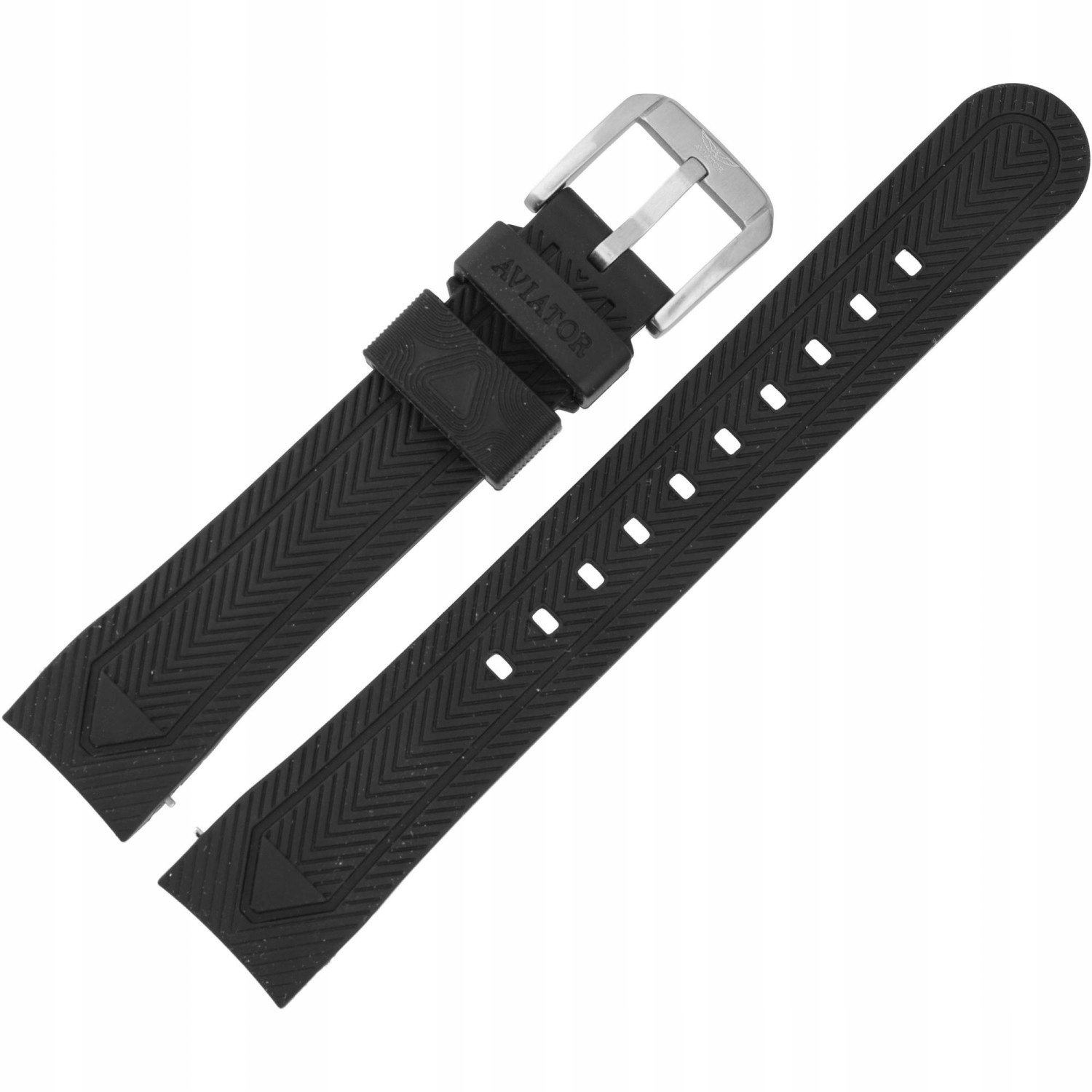 Pásek Aviator Xpro Silikon Černý (V.1.42 V.1.43) ocelový
