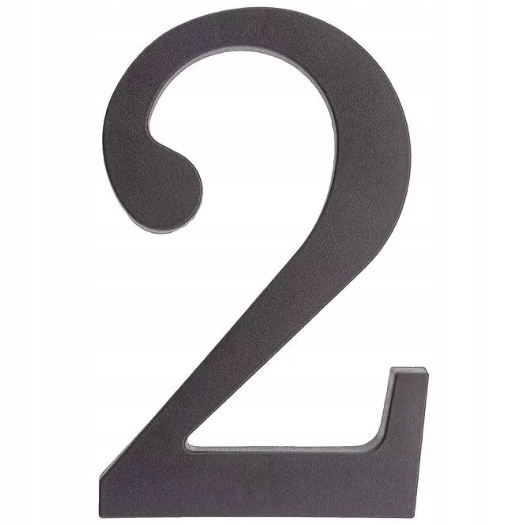 NUMER NA DOM BUDYNEK CYFRA PLASTIKOWA CZARNA ''2''