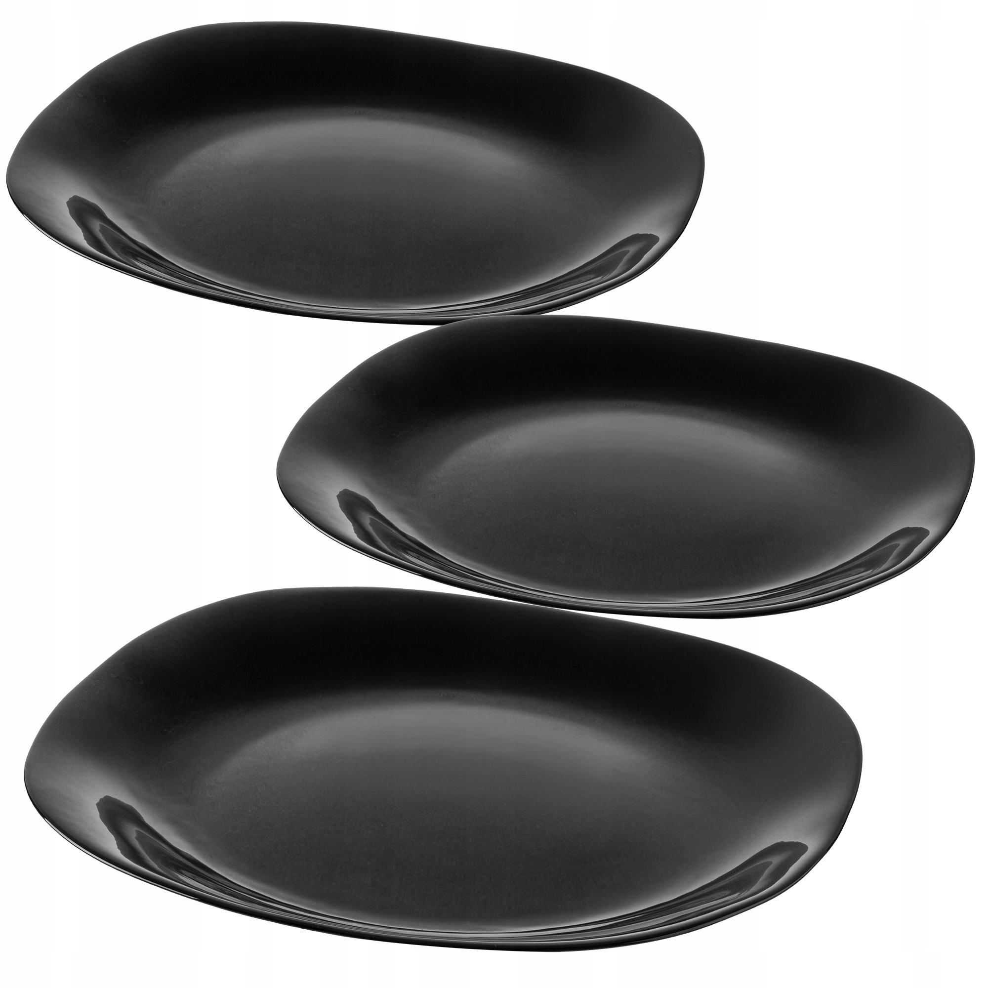 

Talerz Obiadowy 28cm Płytki Zestaw Talerzy Czarny