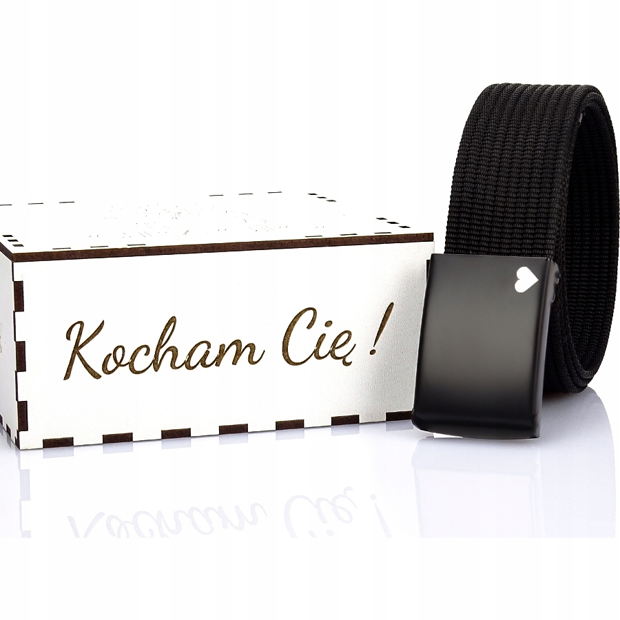 

Pasek 125cm Damski Taśma Czarny Ozdobne Pudełko