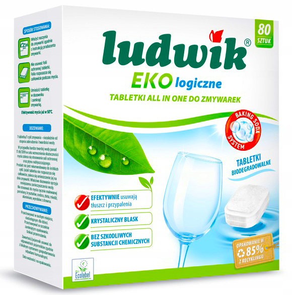 Levně Tablety Do Myčky Myček Ekologické Ludwik Eko All In One 80 Kusů