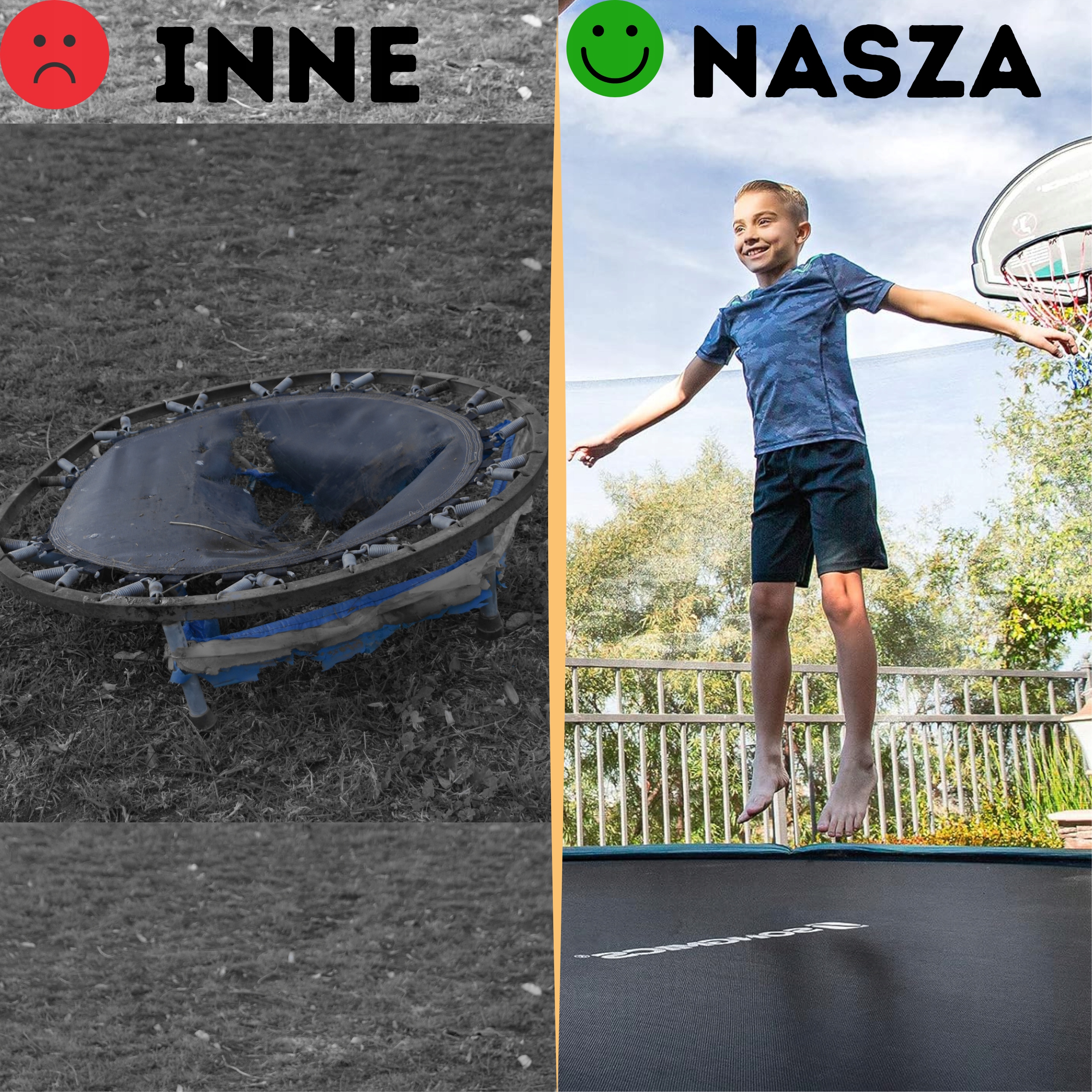 MATA DO TRAMPOLINY BATUT 366cm NA 72 SPRĘŻYNY MOCNA TKANINA 12FT Ø324cm Średnica trampoliny 366-366 cm