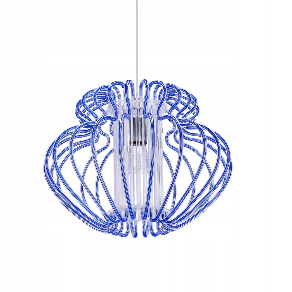 Závesná stropná lampa Imperia E27 modrá loft dizajnová, elegantná