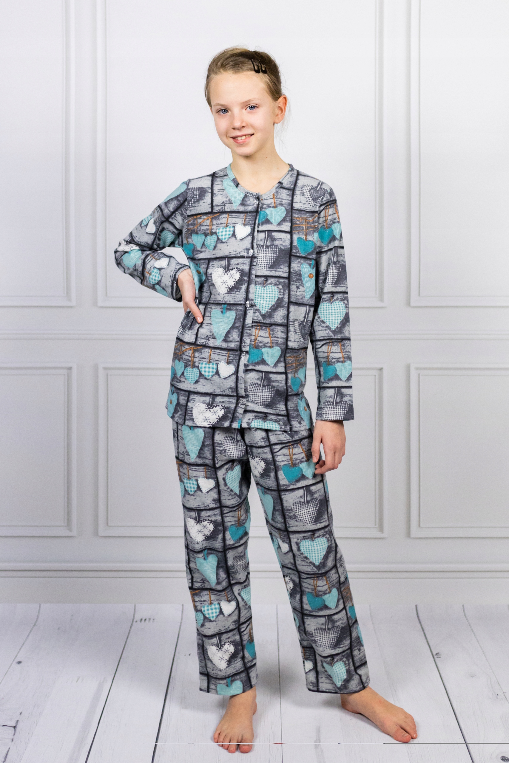 FLANELA DZIECIĘCA "KUBA" MIĘTA - 146