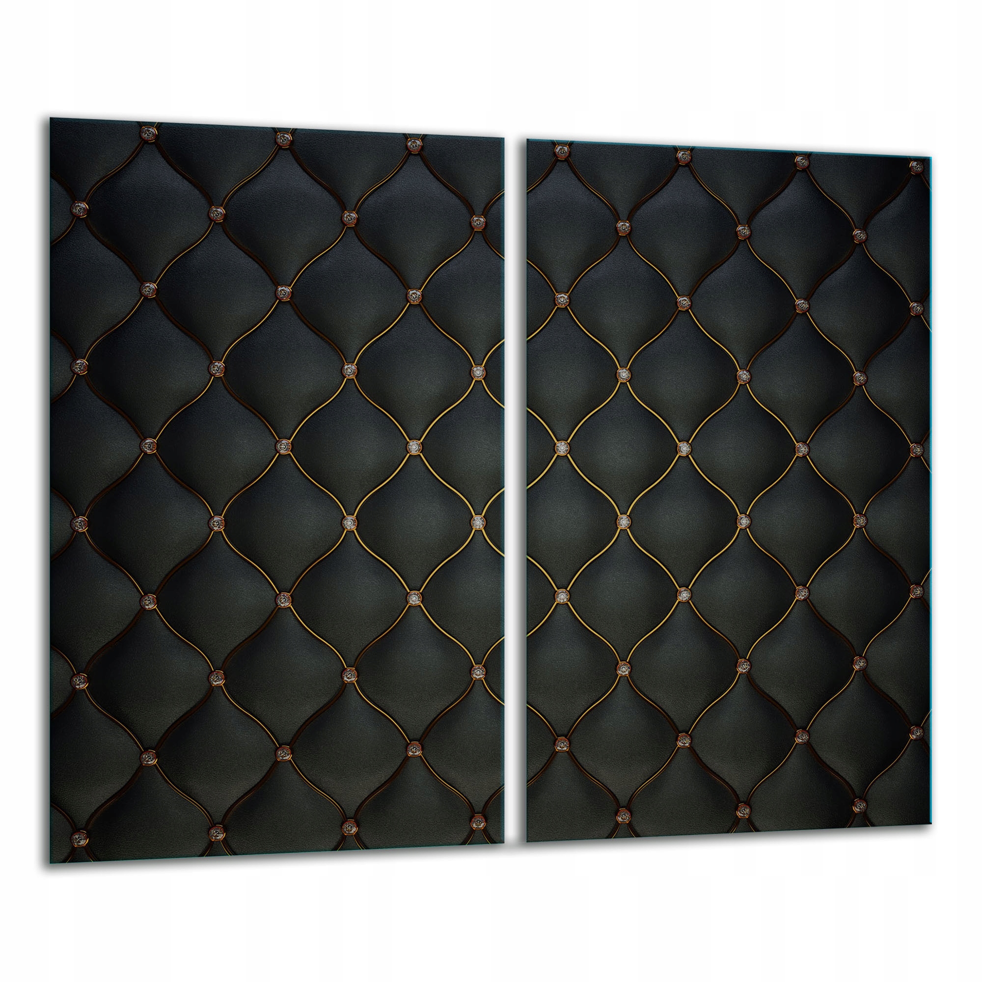 Skleněná Krájecí Deska 2x 30x52 Černá 7v1
