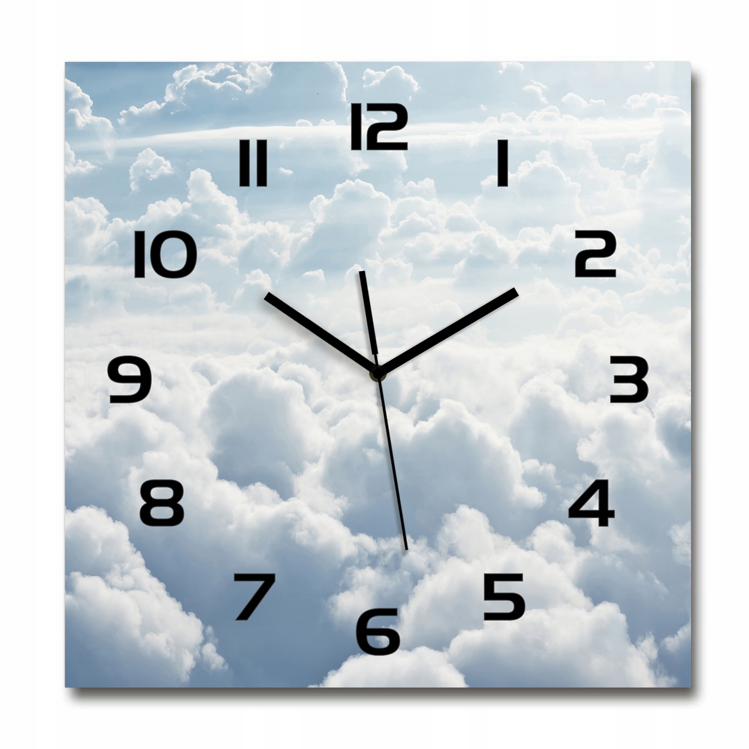 

Cichy szklany zegar Chmury z lotu ptaka 60x60 cm