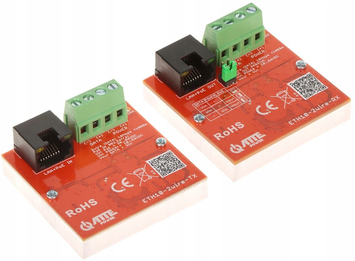 Sada Převodníků Utp 2-WIRE Pro Přenos Lan Poe ETH10-2WIRE-SET Kompl