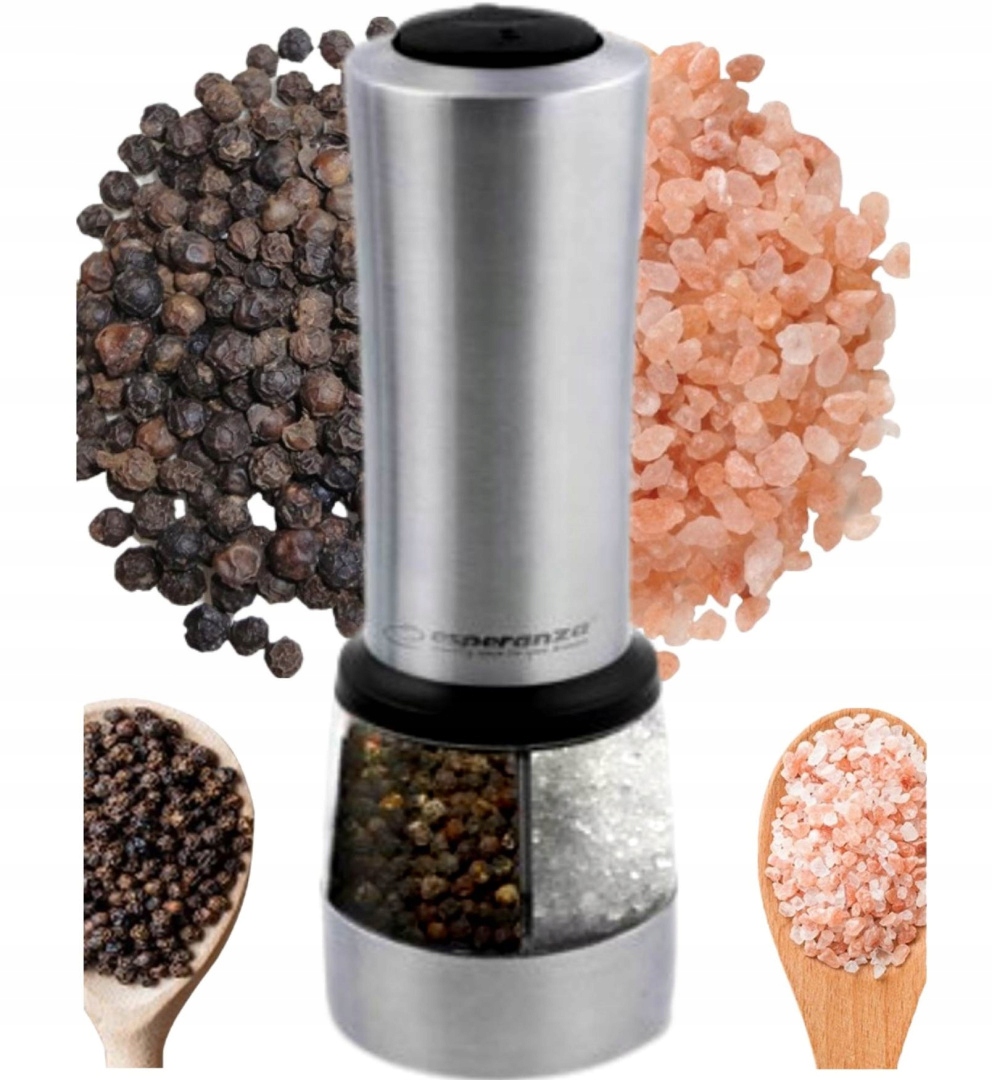 ELEKTRYCZNY MŁYNEK DO PIEPRZU I SOLI 2w1 DO PRZYPRAW