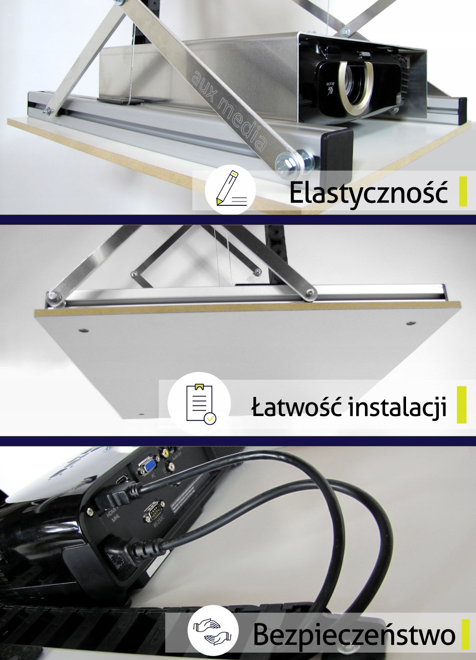 Winda do projektora | AUX MEDIA Prestige PLUS Model Prestige Plus