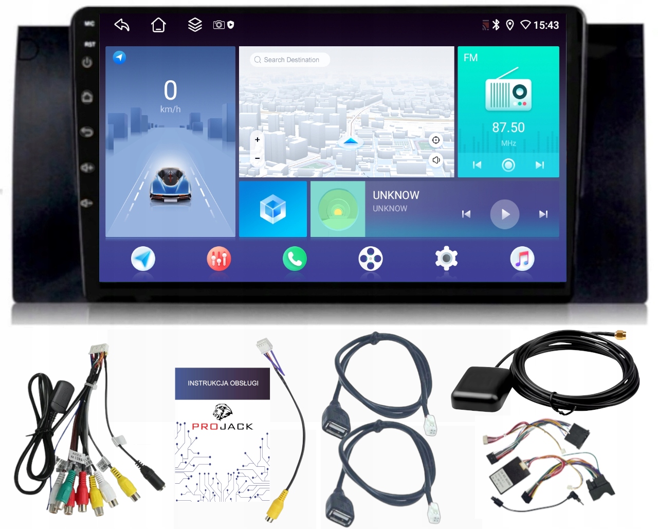 Rádio Navigácia Android Carplay Bmw X5 E53 2000-2006 4GB 64GB Sim