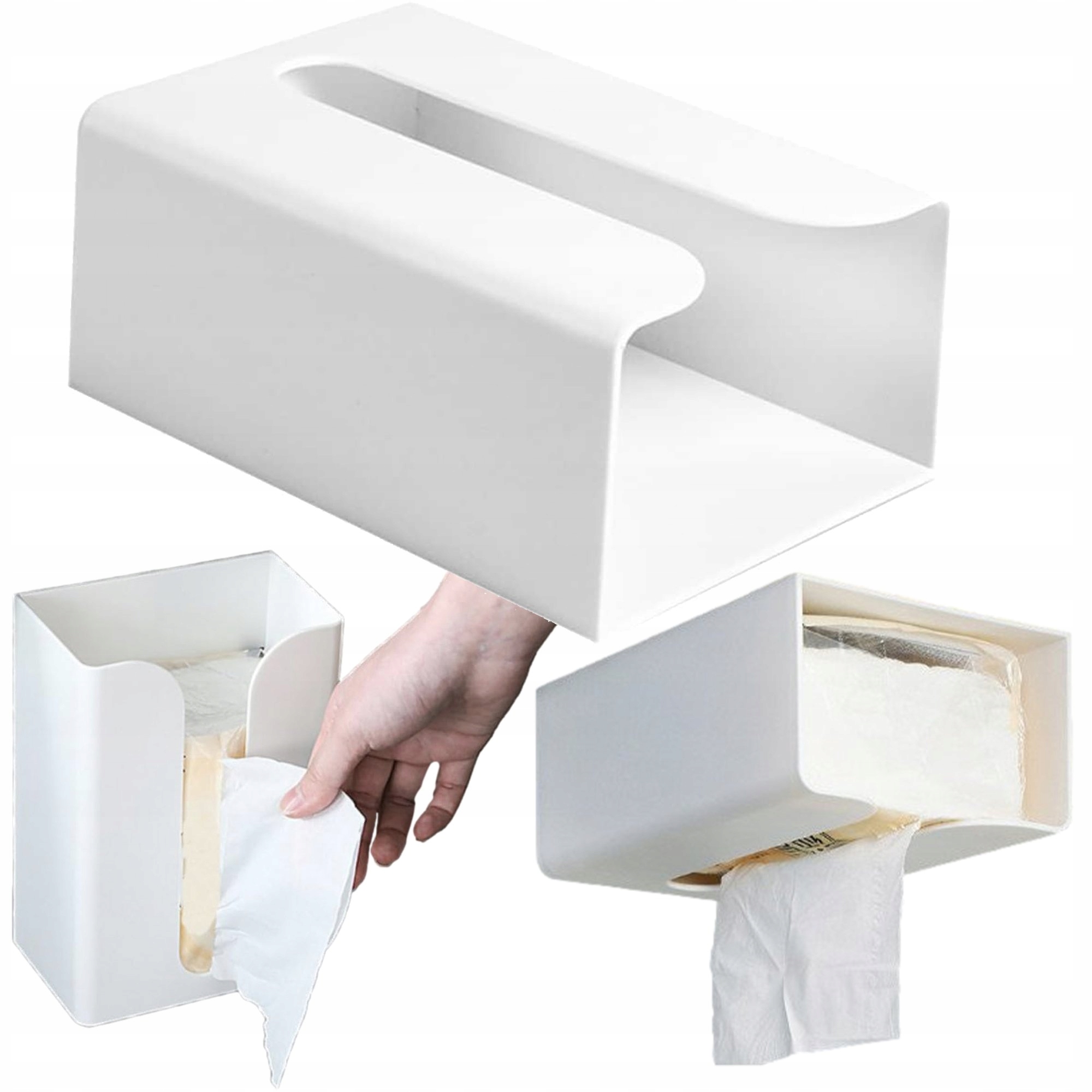 PUDEŁKO SAMOPRZYLEPNE CHUSTECZKI HIGIENICZNE PAPIER POJEMNIK PODAJNIK