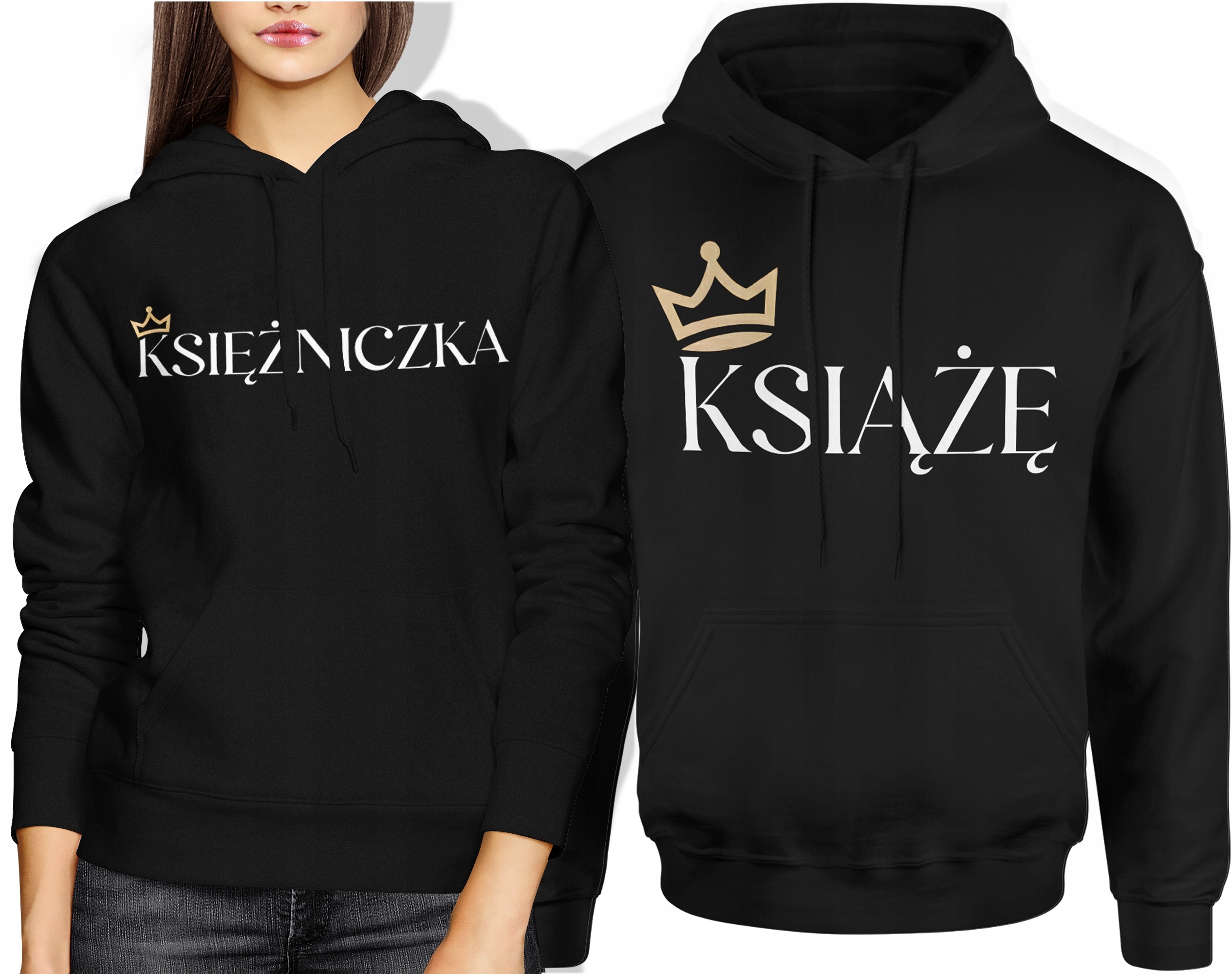 Mikina Pár Princezna Princ Valentýnský Set Dárek Pánská Dárek M