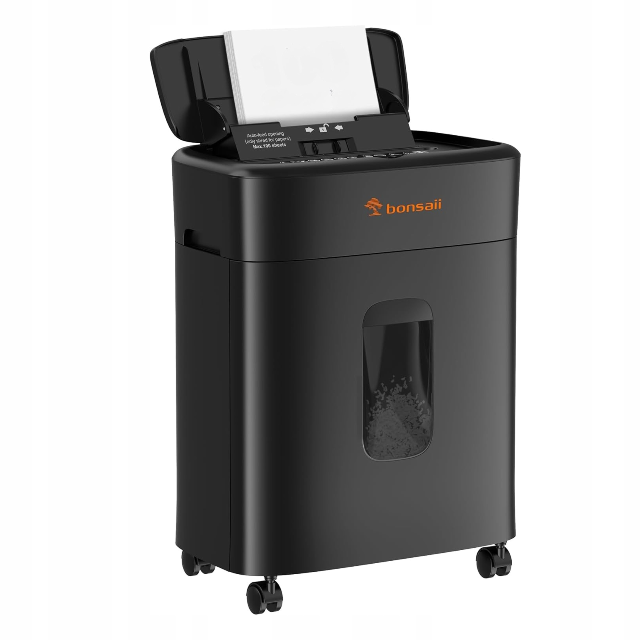 Niszczarka Bonsaii auto 100 kartek P4 mikrościnki 16L cicha biurowa